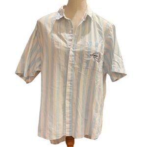 Gotcha vtg 1980’s Men’s XL collar shirt Vertical stripes button down surf skate